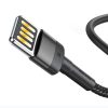 Baseus Cafule 2,4A 1 m-es Lightning USB-kábel (kétoldalas) (szürke-fekete)