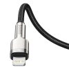 Baseus Cafule USB-C-Lightning kábel, PD, 20 W, 0,25 m (fekete)