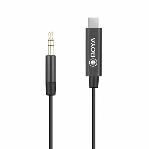 BOYA BY-K2 3.5mm TRS Jack (Male) – USB-C (Type-C Male) Audio adapter, átalakító kábel