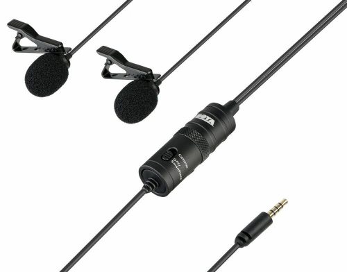 BOYA BY-M1DM Dual Lavalier Mikrofon - 4m Csíptetős mikrofon