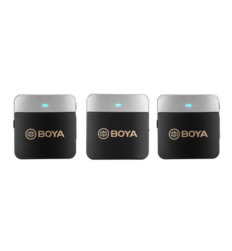 BOYA BY-M1V2 2.4GHz Dual Vezeték-nélküli Mikrofon Kit (3,5mm Jack)| 2+1