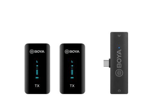 BOYA BY-XM6-S6 2.4GHz Ultra-kompakt Vezeték-nélküli Mikrofon-Kit (USB-C / PC-Android csatlakozó