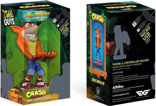 Crash Bandicoot Cable Guy Telefon/Kontroller töltő figura (Platform nélküli)