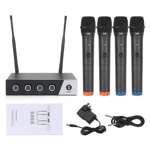 XTUGA S400 5in1 UHF Interjú Vezeték-nélküli Mikrofon Kit (4db)| 4+1 Sett