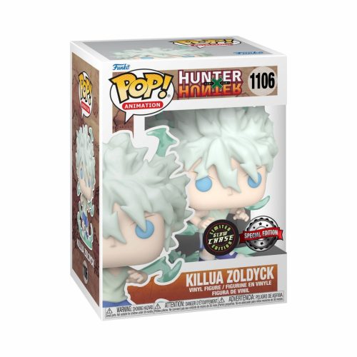 Funko Pop! Animation: Hunter X Hunter - Killua with Chase (Glows in the Dark) (Special Edition) #1106 Vinyl Figure (Platform nélküli)