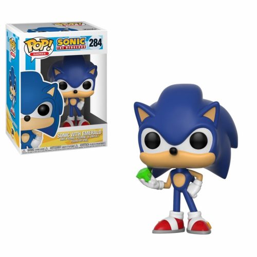 Funko POP Sonic The Hedgehog - Sonic With Emerald #284 (Platform nélküli)