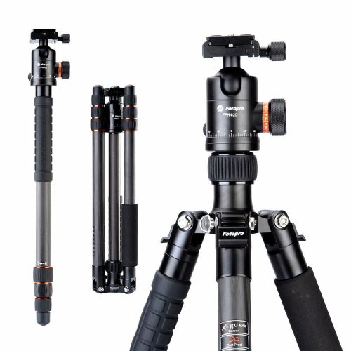 Fotopro X-Go MAX Carbon Fiber Szénszálas Tripod/ Monopod (171cm Állvány) + FPH-62Q Ballhead-fej