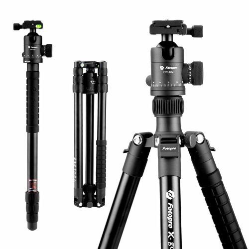 Fotopro X-Go Predator Alumínium Tripod/ Monopod (171cm Állvány) + FPH-62Q Ballhead-fej (Fekete)