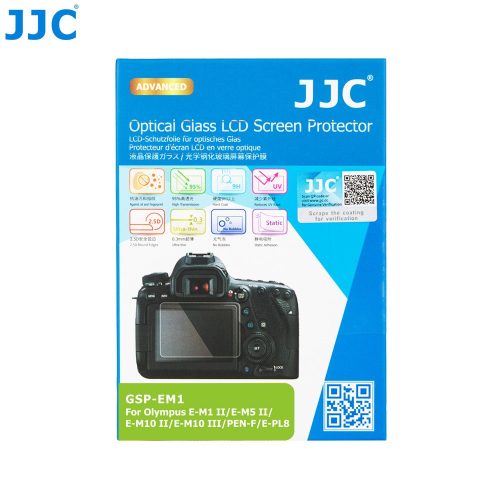 JJC Tempered Glass NIKON Z fc, OLYMPUS E-M10 IV/III/II/E-M10, E-M5 III/II/E-M5, E-M1 II/E-M1, E-P5/7, E-PL7/8/10, E-M1X, PEN-F Kijelzővédő (edzett üveg)