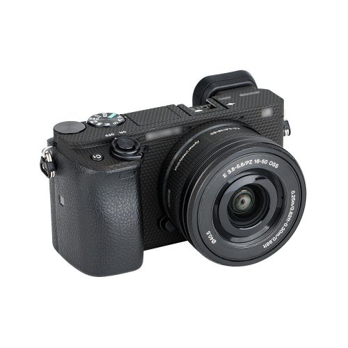 Sony A6400 A6300 A6100 +16-50mm 3M Karcálló Védő-réteg Skin (Carbon Fiber Film)