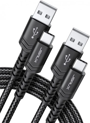 JSAUX USB-C (Type C) 3.1A Gyorstöltő Adat-Kábel (Type-C USB-A) [Fekete, 2m]