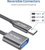 JSAUX OTG USB-C (Type-C) - USB 3.0 (Female) OTG Átalakító-kábel Adapter [Szürke]