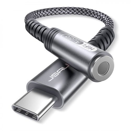 JSAUX USB-C (Type C) - 3,5mm Jack (Female) Átalakító-kábel Adapter [Szürke]