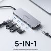 JSAUX 5-in-1 USB-C HUB - 4K-HDMI 3x USB 3.1 100W Dokkoló-Állomás