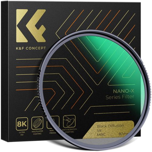 K&F Concept 72mm Black Mist 1/4 szűrő  - Nano-X Diffúzió Filter