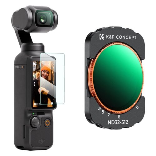 K&F Concept DJI Osmo Pocket 3 ND32-512 Variabilis ND-Szűrő Filter