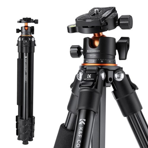 K&F Concept A234A1+BH-28L Alumínium Tripod (160cm Állvány)