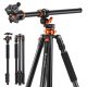 K&F Concept T254A7 Alumínium Kereszt-Tripod/ Monopod +BH-28L Gömbfej (230cm Állvány)