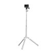 K&F Concept E224A3+BH-18 Akciókamera & Okostelefon Selfie bot / Monopod / Tripod - Bluetooth Távirányítós Szelfi Stick (170cm) -Fehér