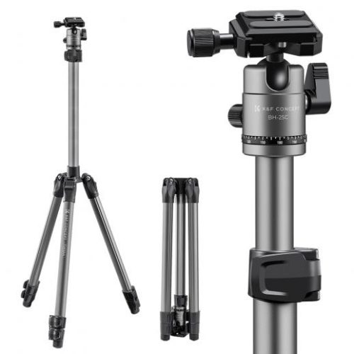 K&F Concept X284C2 Alumínium Utazó Tripod (168cm Állvány)