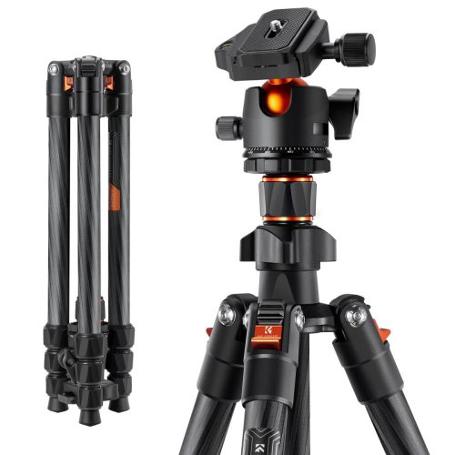 K&F Concept K254C2 Carbon Fiber Szénszálas Tripod +BH-36L Gömbfej/ Ballhead (162 cm Állvány) - K254C2+BH-36L