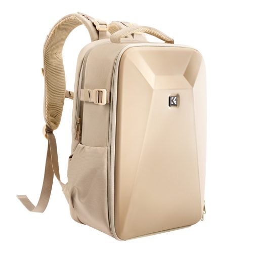 K&F Concept Hardshell 22L Professzionális Kamera táska/ Fotós Hátizsák - bézs