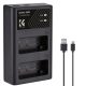 K&F Concept Canon LP-E17 Dupla Utazó Gyors-Töltő -USB-C (Type C) Canon LPE17 Charger