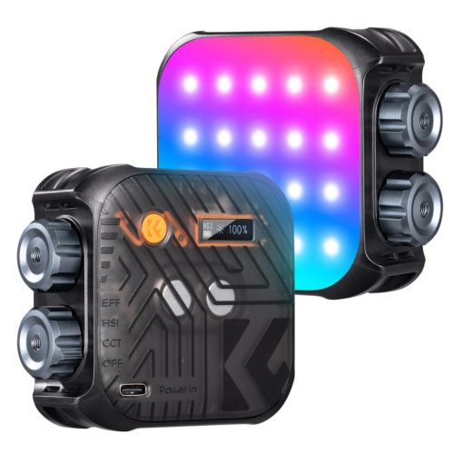 K&F Concept RGB Mini-LED -2500-9000K Színes Fotós Videolámpa (Fekete)