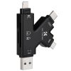 K&F Concept 4in1 USB/ Type-C/ MicroUSB/ Apple Lightning SD, MicroSD, TF Kártyolvasó