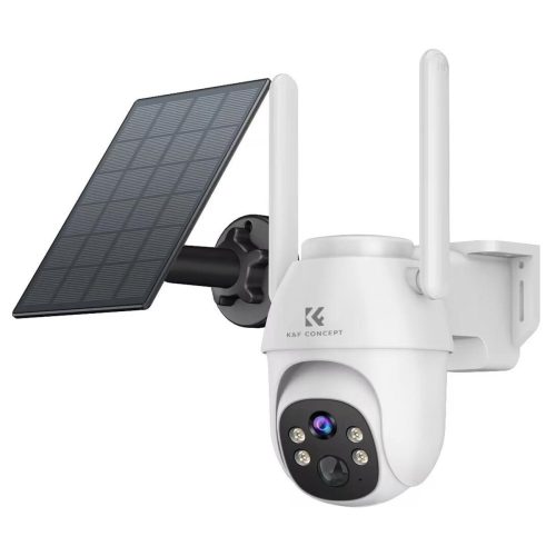 K&F Concept 4G LTE Biztonsági-Kamera - 2K IP66 Napelemes IR 9600mAh Security Camera (Fehér)