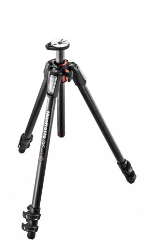 Manfrotto 055 Carbon Fiber 3 szekciós állvány, horizontális oszloppal (170cm)