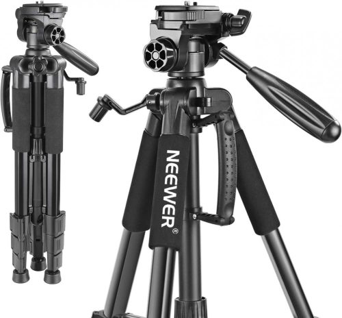 NEEWER SAB234 Alumínium Tripod (142cm Állvány) + Videó-fej