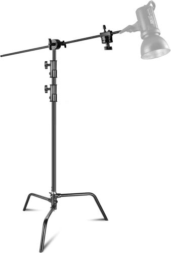 NEEWER 305cm C-Stand Acél Fotóállvány - Vaku & LED Lámpa-Tartó Kamera Stúdió-Állvány