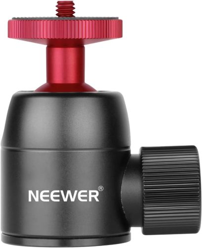 NEEWER Mini Gömb Állványfej - Ball head (1/4") - Piros-Fekete