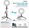 NEEWER 2x 15cm LED Körfény Kit - RGB 5600K Körlámpa Ringlight 112cm Állvánnyal (2db)