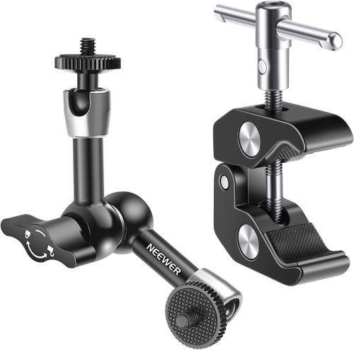 NEEWER ST15C Magic Arm + Super Clamp - Flexibilis Fotós-Kar + Satu  (1/4"& ColdShoe) (15cm)