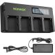 NEEWER Sony NP-F Akkumulátortöltő -4-Csatornás LCD NP-F550 F570 F750 F950 F960 F980 Charger