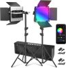 NEEWER 2X 660 Pro-II RGB LED lámpa KIT -100W 2x 200cm állvány + táska