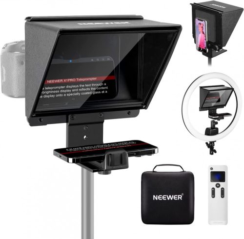 NEEWER X1-PRO Hordozható Táblagép / Okostelefon / DSLR Súgó-gép - Teleprompter