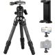 NEEWER Carbon Fiber Szénszálas Mini-Tripod (40cm Állvány) + Ballhead-fej + Mobil-adapter