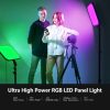 NEEWER 2x RGB168 LED Videó-Lámpa Set (2500-8500K 60W 10.000Lux Színes LED) - 2db Kit Állvánnyal