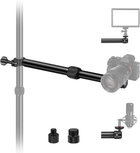 NEEWER Fotós 30-51cm Teleszkópos kar -1/4"& 5/8" Kamera/ LED/ Vaku/ Mikrofon tartó Extension Arm