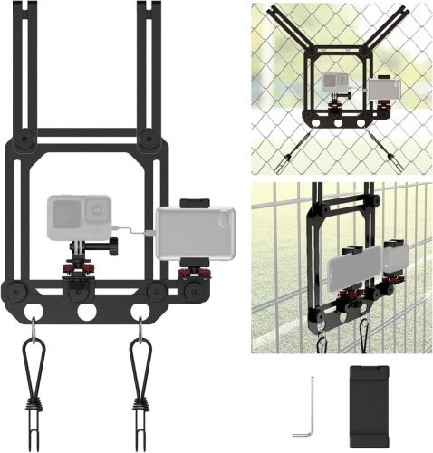 NEEWER Kerítésre-Rácsra Rögzíthető Akciókamera & Okostelefon-mobil Tartó konzol (Fekete)