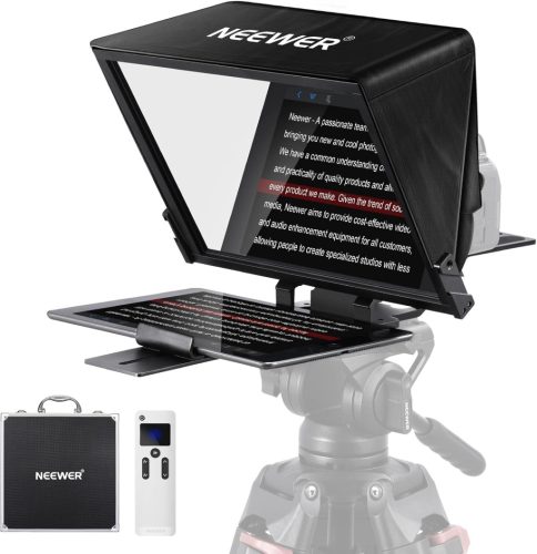 NEEWER X14 PRO Alumínium Kamera Videó Súgó-gép -Stúdió Teleprompter Gyors-cseretalppal