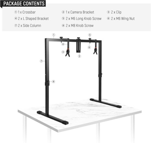 NEEWER ST100 Asztali Fotós Rögzítőállvány Mount -Acél Tárgyfotós Asztali Kit (100cm)