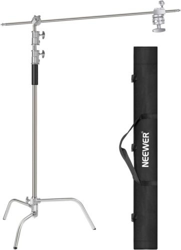 NEEWER 3m Acél C-Állvány Boom Arm-mal (300+120cm) -Nagy teherbírású Steel C-Stand