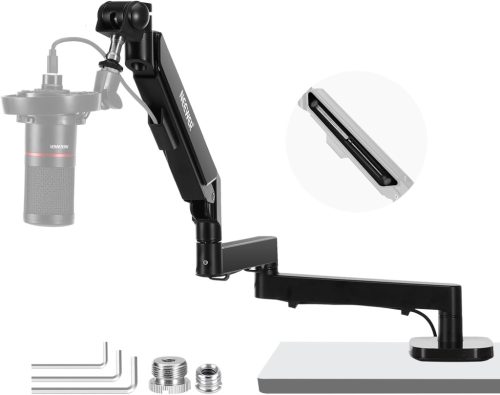 NEEWER MS002 Pneumatikus Rugós Mikrofon-tartó Asztali Állvány -Low Profile Desk Arm