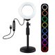 PULUZ 12cm RGB Színes LED Körfény körlámpa Ringlight