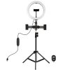 PULUZ 26cm RGB Színes LED Körfény körlámpa Ringlight + 110cm tripod állvány