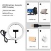 PULUZ 26cm RGB Színes LED Körfény körlámpa Ringlight + 110cm tripod állvány